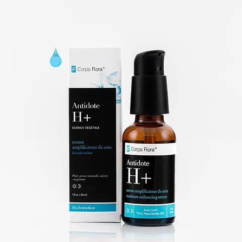 Sérum H+ Corpa Flora à l’acide hyaluronique, vitamine c & niacinamide (B3)